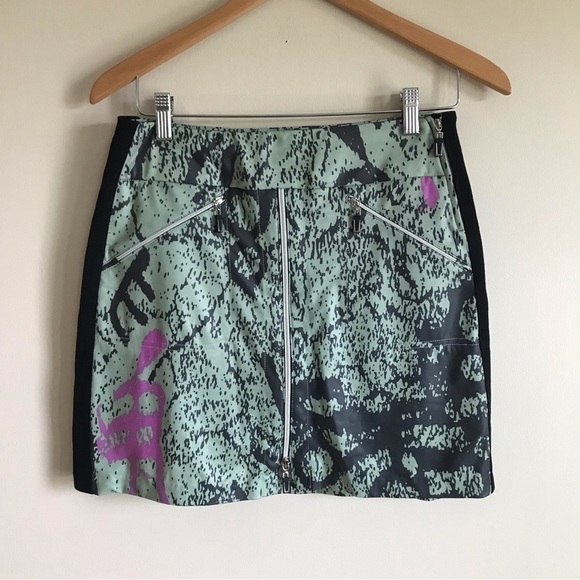 jamie sadock Pants - Jamie Sadock Golf Tennis Skort Green Black Purple Retro Size 6